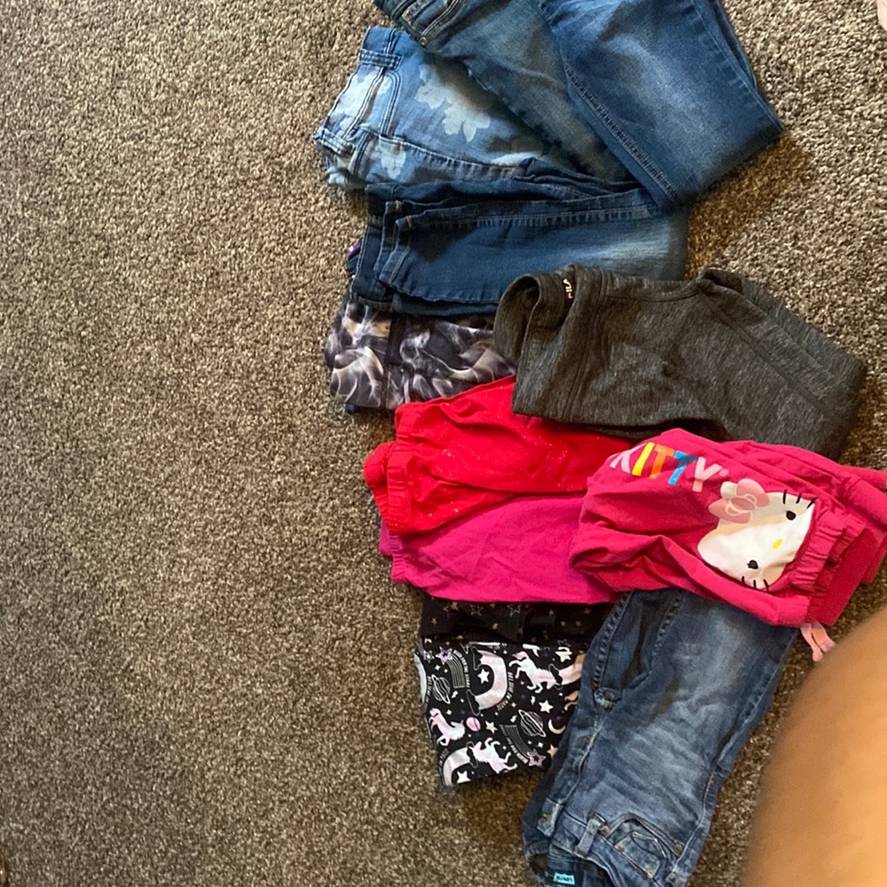 Lot of girls size 7 pants jeans leggings
